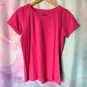 Hatley S Hot Pink Magenta Short Sleeve Top NWT Preppy Classy Girly Professional